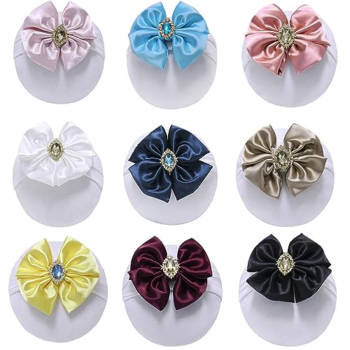 Watreketal Haarband,Bowknot Haarbänder Weiches großes Schleifenstirnband Baby Taufe Kopftuch Schöne Haardekoration Kopfschmuck Foto Requisiten von Watreketal
