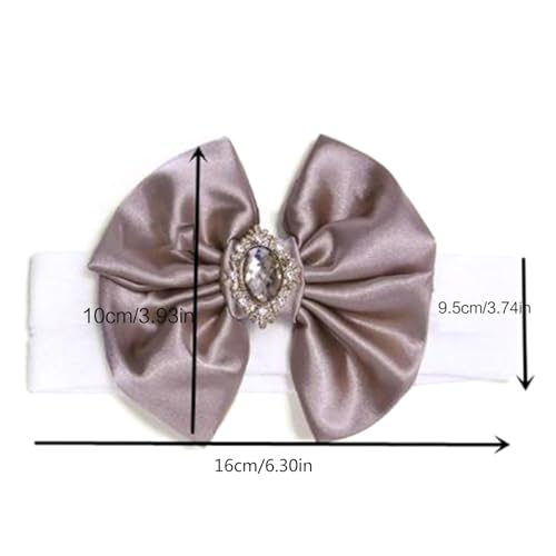 Watreketal Haarband,Bowknot Haarbänder Weiches großes Schleifenstirnband Baby Taufe Kopftuch Schöne Haardekoration Kopfschmuck Foto Requisiten von Watreketal