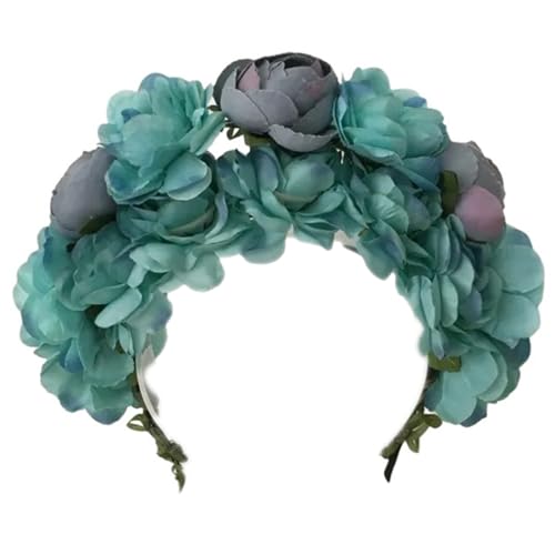Watreketal Haarband,Buntes Blumenstirnband, Haarschmuck für Hochzeit, Party, Kostüm, Kopfschmuck für die Braut, Frauen, modisches Haar-Accessoire von Watreketal