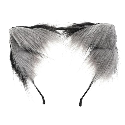 Watreketal Haarband,Cosplay Füchse Ohr Stirnband Frau Studenten Karneval Anime Charakter Haarband Katze Ohr Stirnbänder Plüsch Weihnachten Haar Hoop von Watreketal