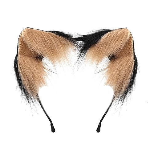 Watreketal Haarband,Cosplay Füchse Ohr Stirnband Frau Studenten Karneval Anime Charakter Haarband Katze Ohr Stirnbänder Plüsch Weihnachten Haar Hoop von Watreketal