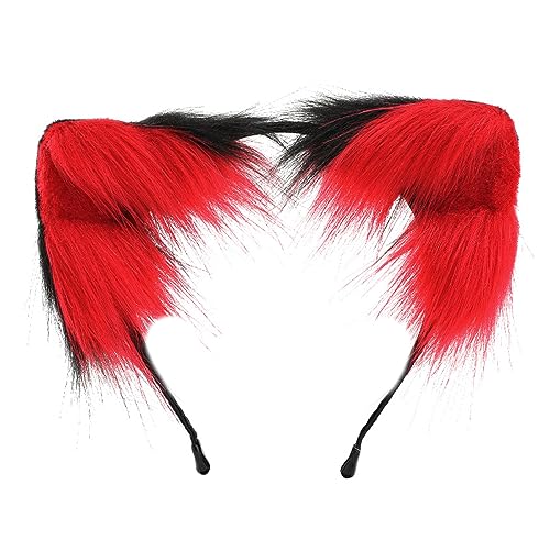 Watreketal Haarband,Cosplay Füchse Ohr Stirnband Frau Studenten Karneval Anime Charakter Haarband Katze Ohr Stirnbänder Plüsch Weihnachten Haar Hoop von Watreketal