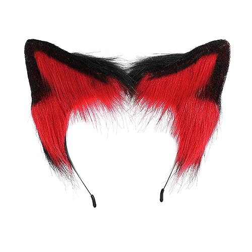 Watreketal Haarband,Cosplay Füchse Ohr Stirnband Frau Studenten Karneval Anime Charakter Haarband Katze Ohr Stirnbänder Plüsch Weihnachten Haar Hoop von Watreketal