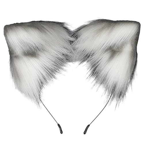 Watreketal Haarband,Cosplay Katzenohr Stirnband Frau Studenten Karneval Anime Charakter Haarband Katzenohr Stirnbänder Plüsch Weihnachten Haar Hoop von Watreketal