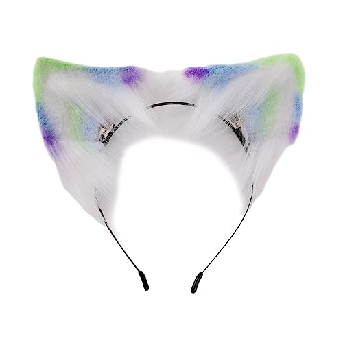 Watreketal Haarband,Cosplay Katzenohr Stirnband Frau Studenten Karneval Anime Charakter Haarband Katzenohren Stirnbänder Plüsch Weihnachten Haar Hoop von Watreketal