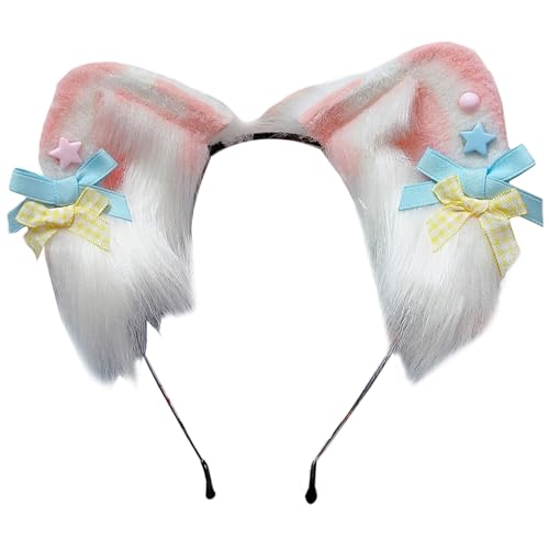 Watreketal Haarband,Cosplay Kopfbedeckung Wolf Haarreifen Cartoon Kätzchen Haar Styling für Halloween Stirnband Cartoon Kätzchen Tier Karneval von Watreketal