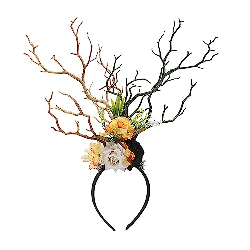 Watreketal Haarband,Dunkles Schmetterlings-Stirnband, Halloween-Party, Cosplay, Rosen, Kopfbedeckung, Zubehör, zartes Geweih für Weihnachten von Watreketal