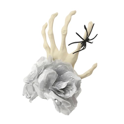 Watreketal Haarband,Dunkles Skeletthand-Stirnband für Halloween, Cosplay, Maskerade, Kopfbedeckung, Zubehör, zarte Spinnen, Haarspange, Foto-Requisiten von Watreketal