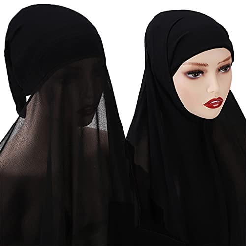 Watreketal Haarband,Einfarbiger Perlenschal für atmungsaktive Damen, stilvoller, weicher Hijab-Langschal, Wickelschals, Alltagsbeschläge von Watreketal