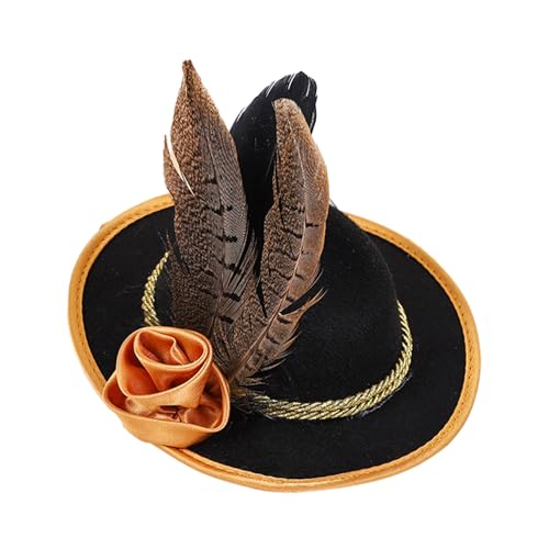 Watreketal Haarband,Eleganter Fascinator-Zylinder, Pillbox-Hut für Damen, Kopfbedeckung für Cocktail- und Teepartys, exquisiter französischer Fascinator für Halloween von Watreketal