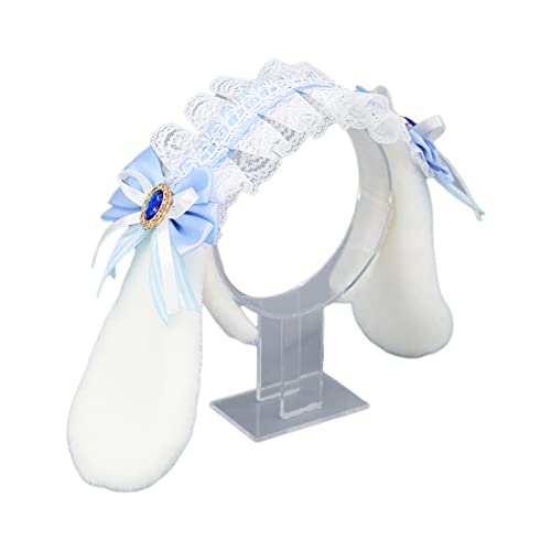 Watreketal Haarband,Eleganter Haarreif mit plissierter Spitze und Schleife zum Fotografieren, Haarhalter für Halloween-Partys, Kostüm, Kopfbedeckung für Teenager von Watreketal