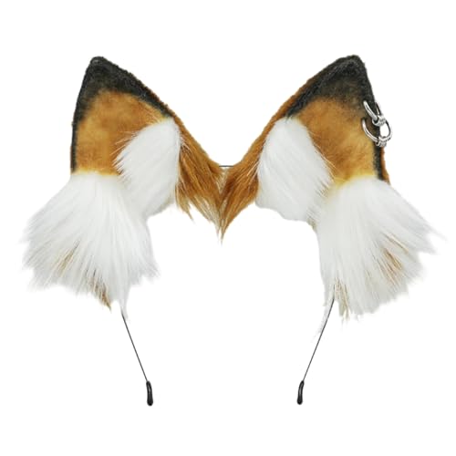 Watreketal Haarband,Erwachsene Kinder Cartoon Ohren geformt Stirnband Plüsch Haar Hoop Live Broadcast Weihnachten Cosplay Party Kopfbedeckungen von Watreketal