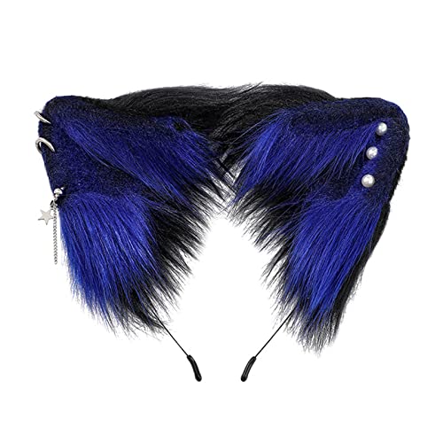 Watreketal Haarband,Ethnische Studenten Unisex Fotografieren Haarband mit Ohrstecker Dekore Katzenohren Stirnbänder Cartoon Cosplay Maid Haar Hoop von Watreketal
