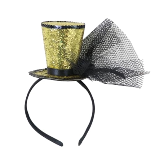 Watreketal Haarband,Fascinator-Zylinder, Pillbox-Hut für Kinder, Cocktail-/Teeparty-Kopfbedeckung, exquisiter französischer Fascinator für Halloween von Watreketal