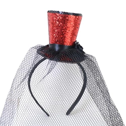 Watreketal Haarband,Fascinator-Zylinder, Pillbox-Hut für Kinder, Cocktail-/Teeparty-Kopfbedeckung, exquisiter französischer Fascinator für Halloween von Watreketal