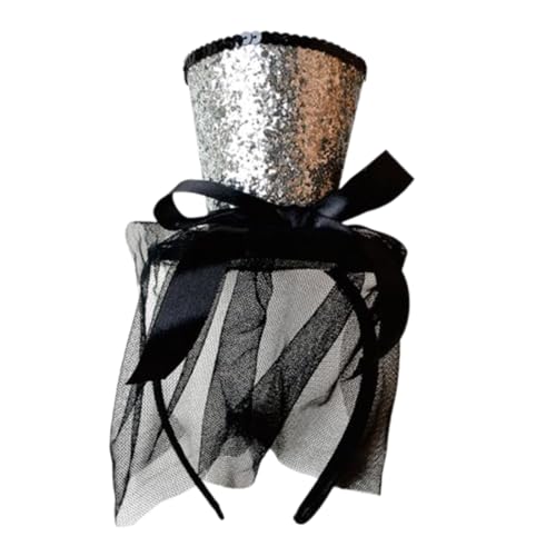 Watreketal Haarband,Fascinator-Zylinder, Pillbox-Hut für Kinder, Cocktail-/Teeparty-Kopfbedeckung, exquisiter französischer Fascinator für Halloween von Watreketal