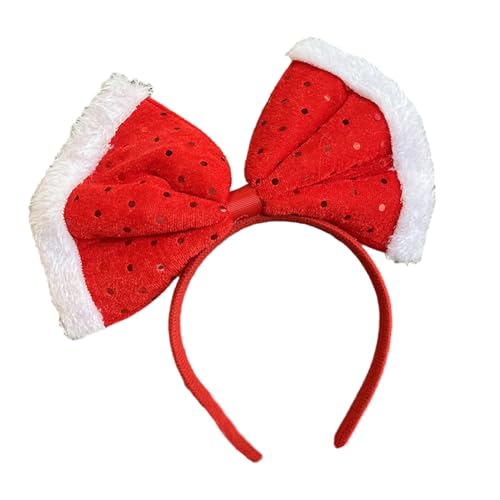 Watreketal Haarband,Feierlicher Weihnachts-Haarreif mit Pailletten, Live-Übertragung, Haarband, Neujahrs-Kopfbedeckung für Erwachsene, Teenager, Unisex von Watreketal