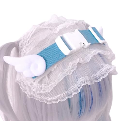 Watreketal Haarband,Frauen Flügel Spitze Kopfschmuck mit Schöne Spitze Schnalle Stirnband Cosplay Kopfbedeckung Foto Requisiten von Watreketal