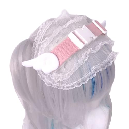 Watreketal Haarband,Frauen Lace Maid Cosplay Haar Hoop Bögen Kopfbedeckung Spitze Haarband Cartoon Anime Cosplay Vintage Haarschmuck von Watreketal