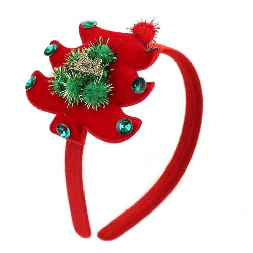 Watreketal Haarband,Frohe Weihnachten Stirnband für alle Altersgruppen Weihnachtsbaum Plüsch Haarreif Bühnenauftritte Requisiten Haarschmuck Partybedarf von Watreketal