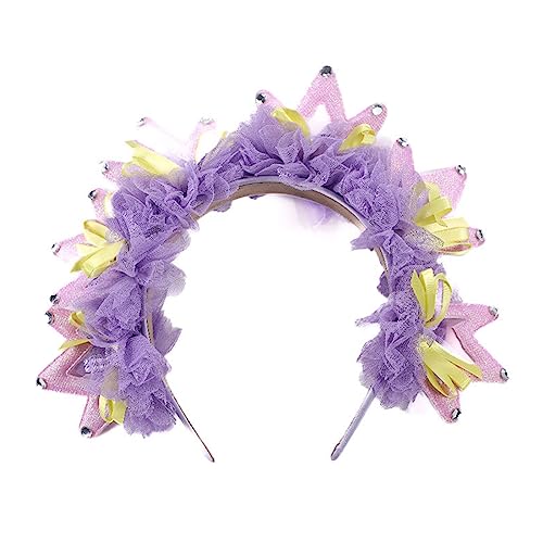 Watreketal Haarband,Kleinkind Plissee Spitze Form Stirnband Amusement Kinder Tag Party Festival Haar Hoop für Paar Kopfstück Watreketal Haarband,Kleinkind Plissee Spitze Form Stirnband Amusement Kinder Tag Party Festival Haar Hoop für Paar Kopfstück von Watreketal