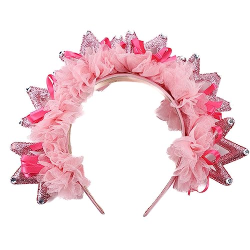 Watreketal Haarband,Kleinkind Plissee Spitze Form Stirnband Amusement Kinder Tag Party Festival Haar Hoop für Paar Kopfstück Watreketal Haarband,Kleinkind Plissee Spitze Form Stirnband Amusement Kinder Tag Party Festival Haar Hoop für Paar Kopfstück von Watreketal