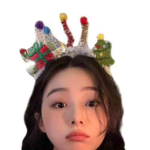 Watreketal Haarband,Lametta-Stirnband für Weihnachtsgeschenke, Kopfbedeckung, Haarreif für Halloween, Weihnachten, Kopfbedeckung, Partyzubehör von Watreketal