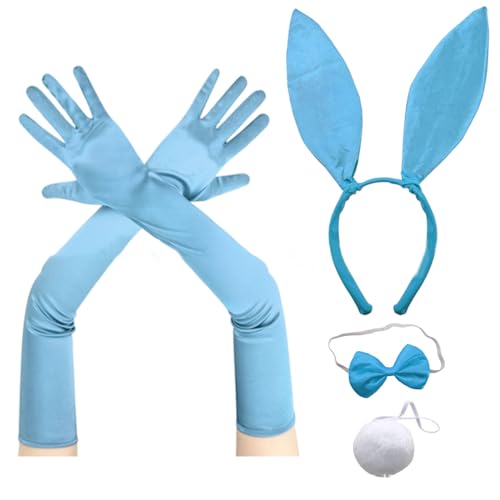 Watreketal Haarband,Ohren Stirnband Cosplay Kostüm Hairhoop Krawatte Arm Handschuhe Party Kopfbedeckung Masquerades Kopfschmuck Animes Outfit von Watreketal