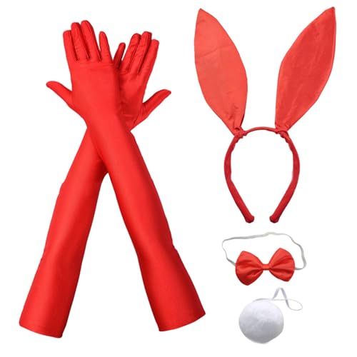Watreketal Haarband,Ohren Stirnband Cosplay Kostüm Hairhoop Krawatte Arm Handschuhe Party Kopfbedeckung Masquerades Kopfschmuck Animes Outfit von Watreketal