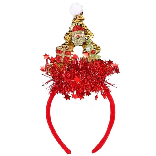 Watreketal Haarband,Pailletten Weihnachten Dekorative Hairhoop Neue Jahr Party Weihnachten Baum Stirnband Festival Dekore Familie Treffen Kopfbedeckungen von Watreketal