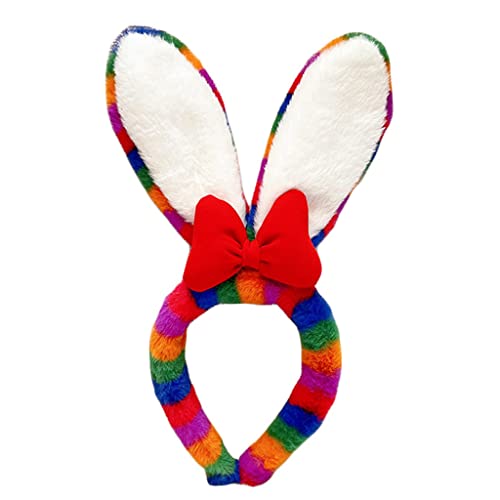 Watreketal Haarband,Pelziger Tierkopfschmuck für Frauen, Plüschohren, Stirnband mit Schleife für Halloween, Weihnachten, Cosplay-Zubehör von Watreketal