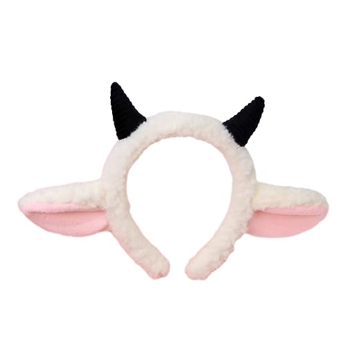 Watreketal Haarband,Plüsch Schafe Ohr Hairhoop Pelzigen Ohr Stirnband Cosplay Kostüm Weihnachten Party Schöne Kopfschmuck Erwachsene Kinder Lustige Kopfbedeckungen von Watreketal