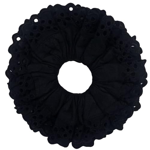 Watreketal Haarband,Spitzen-Haargummis für Damen, doppellagig, große elastische Haarbänder, französische Haargummis, weiche Haar-Accessoires von Watreketal