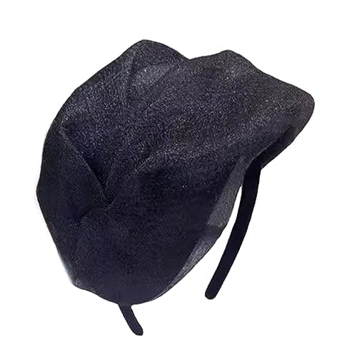 Watreketal Haarband,Stirnband für Frauen aus weißem Haar, Haarband in Hutform aus Garn, Vintage-Stirnband zum Fotografieren, Haarbänder für die Braut von Watreketal