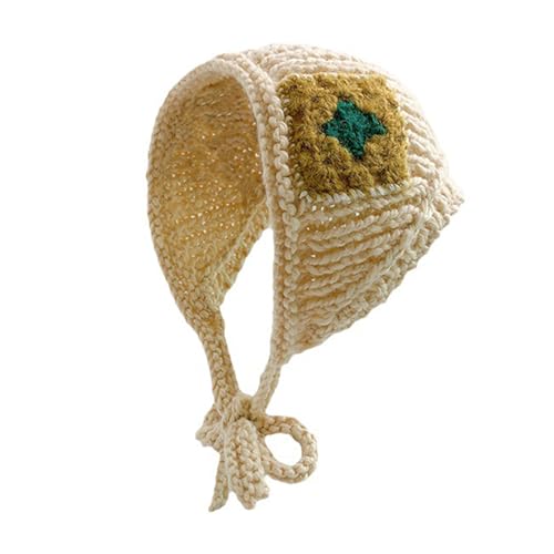 Watreketal Haarband,Vintage Frauen Blume Haarband Gestrickte Dreieck Haar Schal Elastische Haarbänder Mädchen Reise Unter Foto Haar Zubehör von Watreketal