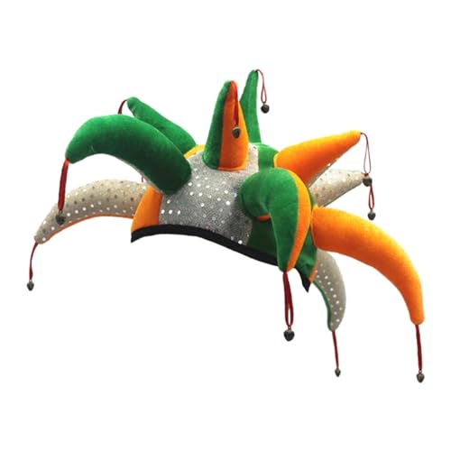 Watreketal Haarband,Vintage Multi Pointy Clown Hut für Männer Karneval Show Amusement Circus Hut Modell Show Party Unter Foto Liefert von Watreketal