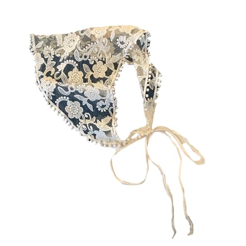 Watreketal Haarband,Weiche Kopftücher für Damen, leichtes Haartuch mit Spitzen-Blumenstickerei, Haartuch, Bandanas für alltägliche Frisuren von Watreketal