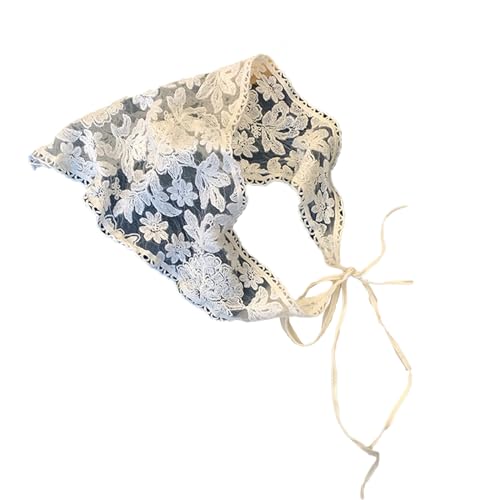 Watreketal Haarband,Weiche Kopftücher für Damen, leichtes Haartuch mit Spitzen-Blumenstickerei, Haartuch, Bandanas für alltägliche Frisuren von Watreketal