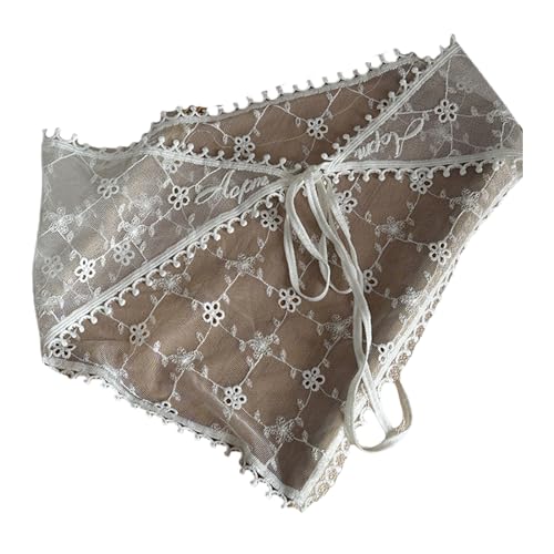 Watreketal Haarband,Weiche Kopftücher für Damen, leichtes Haartuch mit Spitzen-Blumenstickerei, Haartuch, Bandanas für alltägliche Frisuren von Watreketal