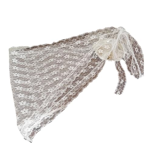 Watreketal Haarband,Weiche Kopftücher für Damen, leichtes Haartuch mit Spitzen-Blumenstickerei, Haartuch, Bandanas für alltägliche Frisuren von Watreketal