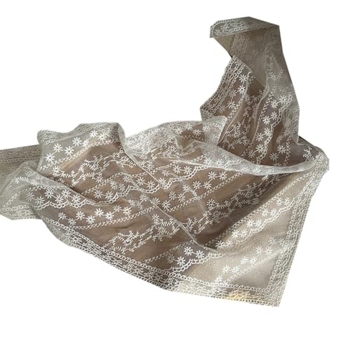 Watreketal Haarband,Weiche Kopftücher für Damen, leichtes Haartuch mit Spitzen-Blumenstickerei, Haartuch, Bandanas für alltägliche Frisuren von Watreketal