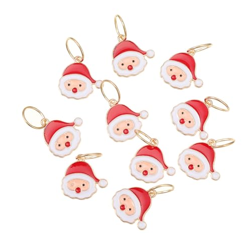 Watreketal Haarband,Weihnachtliche Haarspangen, Dreadlock-Haarringe, Haarschmuck zum Flechten, Haarstyling-Manschetten, Weihnachtsschmuck, 10 Stück von Watreketal