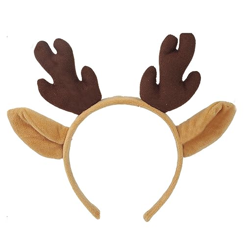 Watreketal Haarband,Weihnachtsgeweih Elch Stirnbänder Kopfbedeckung Haar Hoop für Weihnachten Kopfbedeckung Kostüm Party Supplies Plüsch von Watreketal