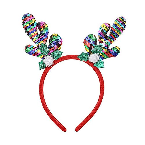 Watreketal Haarband,Weihnachtsgeweih Elch Stirnbänder Kopfbedeckung Haar Hoop für Weihnachten Kopfbedeckung Kostüm Party Supplies von Watreketal