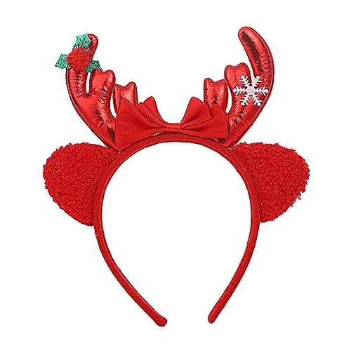 Watreketal Haarband,Weihnachtsgeweih Elch Stirnbänder Kopfbedeckung Haar Hoop für Weihnachten Kopfbedeckung Kostüm Party Supplies von Watreketal