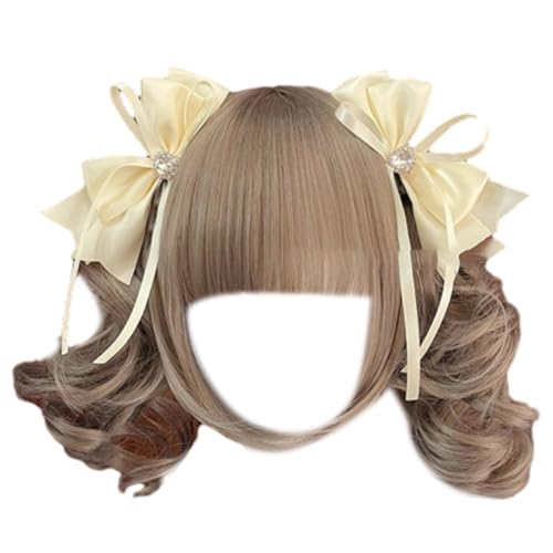 Watreketal Haarklammer,3D-Haarspange mit Herzband und Schleife, Haarnadel, Cosplay, einfaches und modisches Haar-Accessoire für verschiedene Veranstaltungen von Watreketal