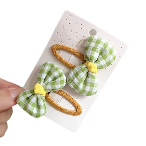 Watreketal Haarklammer,Cartoon Blume Pony Clips Schleife Haar Griffe Tuch gewickelt Haar Seite Clips Pferdeschwanz Dekor Kinder Haarspangen von Watreketal