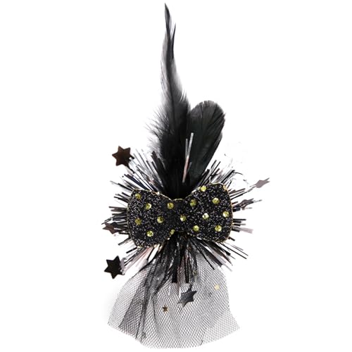 Watreketal Haarklammer,Coole Kostüm-Haarspange, Weihnachts-Kopfbedeckung, Neujahrsparty, Foto-Requisiten, Lametta, Karaoke-Party, Kopfbedeckung, Cosplay-Zubehör von Watreketal