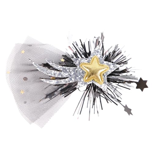 Watreketal Haarklammer,Coole Kostüm-Haarspange, Weihnachts-Kopfbedeckung, Neujahrsparty, Foto-Requisiten, Lametta, Karaoke-Party, Kopfbedeckung, Cosplay-Zubehör von Watreketal