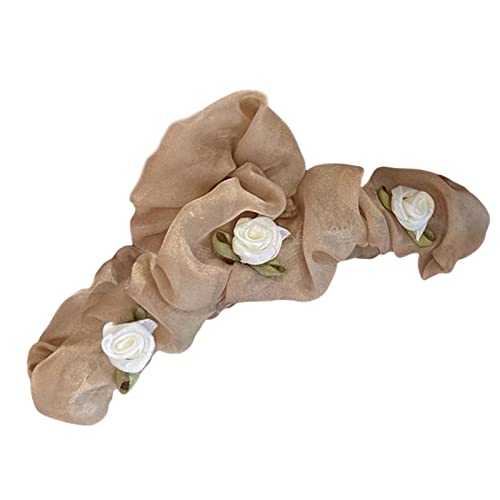 Watreketal Haarklammer,Frühlings-Haarklammer für Mädchen, Haarklammer, süße Haarspangen in Rosenblütenform für Teenager, Pferdeschwanz-Dekore von Watreketal